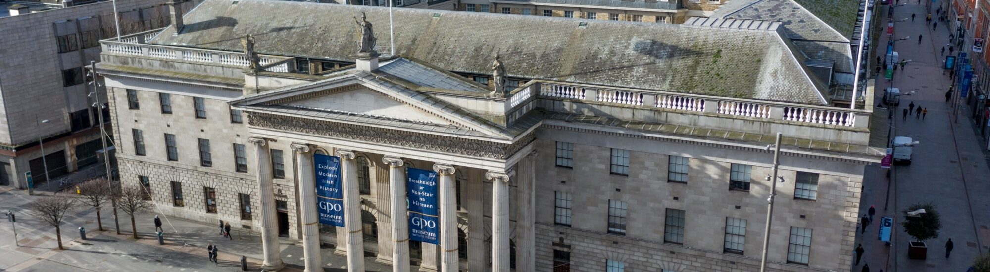 Vue aérienne de la General Post Office (GPO) de Dublin - © Irish Drone Photography