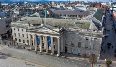 Vue aérienne de la General Post Office (GPO) de Dublin - © Irish Drone Photography