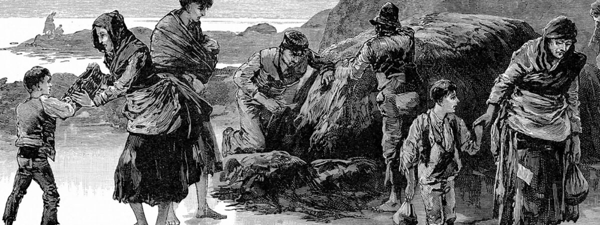 Une scène de la Grande Famine irlandaise - Domaine public