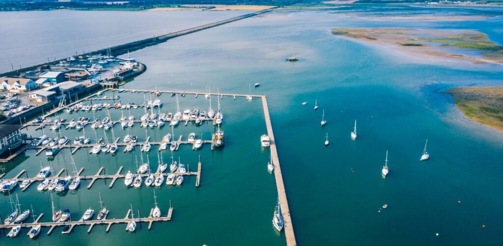 Vue aérienne du port de Malahide - © Lucian