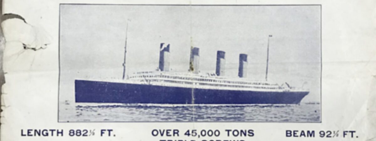 Affiche publicitaire du Titanic