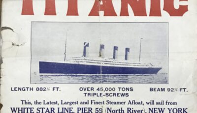Affiche publicitaire du Titanic