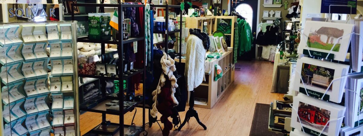 Un magasin de souvenirs irlandais