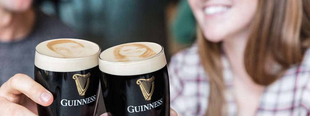 Des pintes de Guinness, avec vorte portrait !