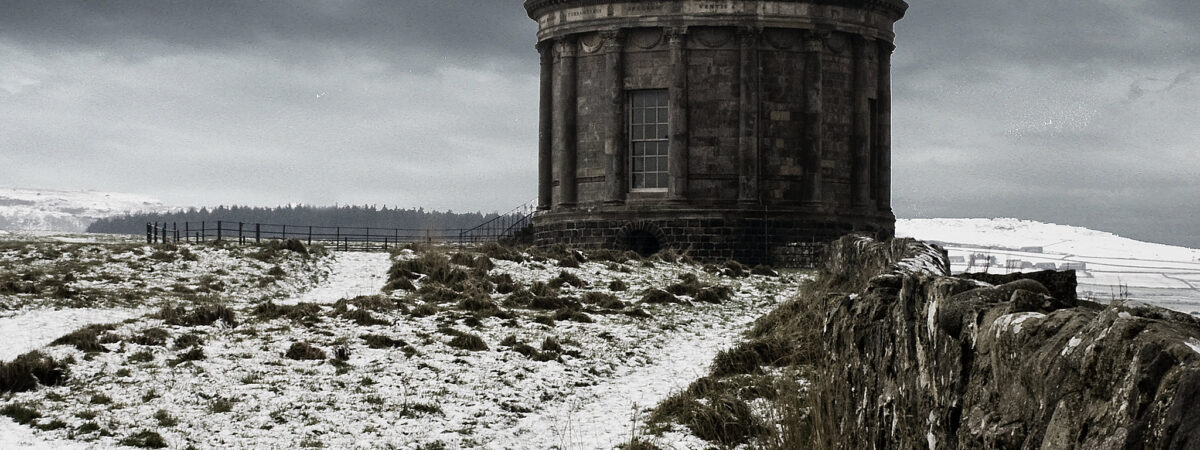 Le Mussenden Temple sous la neige - spatialpan - cc