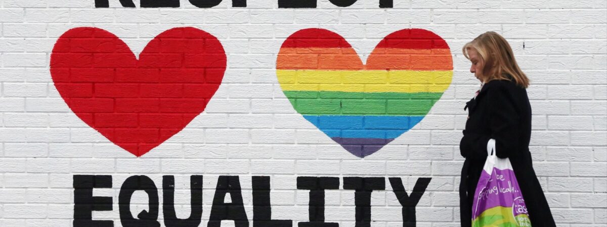 Un mur de Belfast prônant le mariage gay - Photo: Niall Carson PA Archive/PA Images