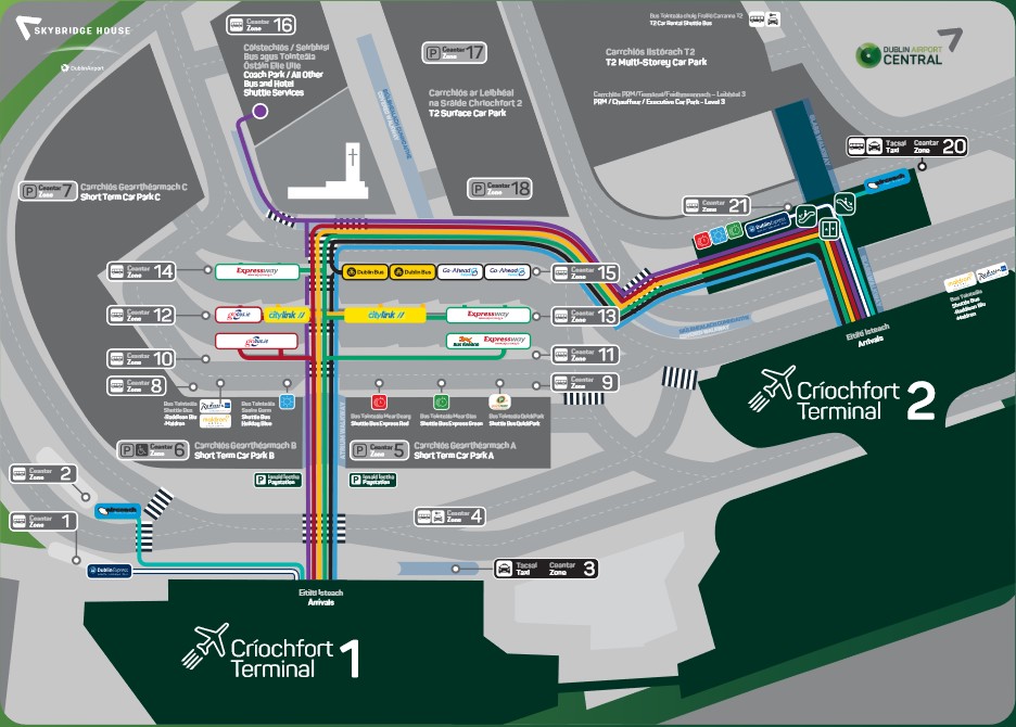 Plan de l'aéroport de Dublin