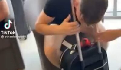 Un irlandais s'est coincé la tête dans son bagage