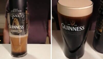 Une pinte servie à partir d'une cannette de Guinness