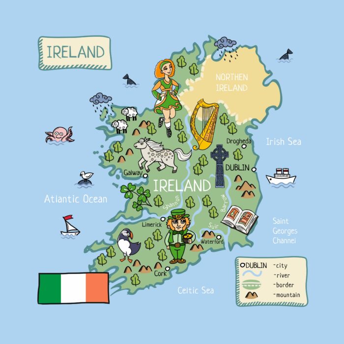 Carte de l'Irlande - © Nata Savina
