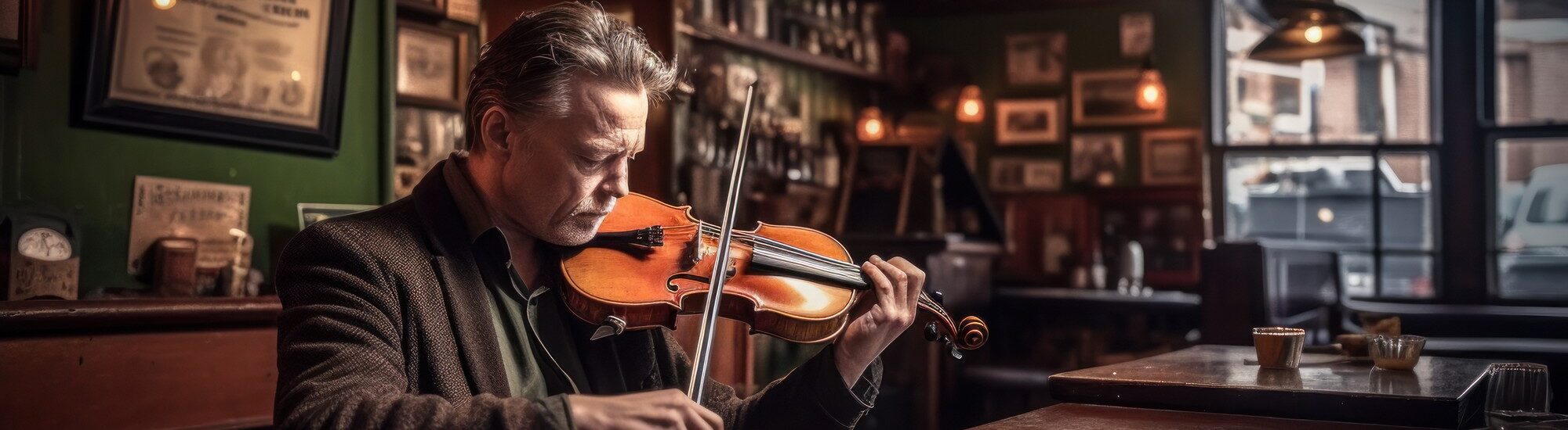 Un musicien irlandais dans un irish pub - © Sunshower Shots 