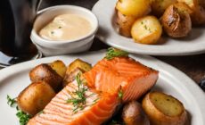 Un plat de saumon et de pommes de terre en Irlande