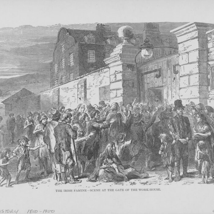 La Poor Law de 1838 a conduit à la création des workhouses irlandaise - Domaine public