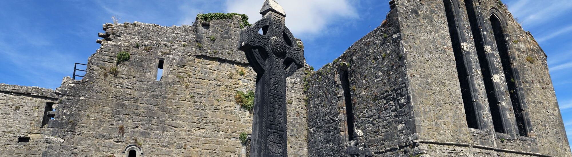 La Cong Abbey et sa croix celtique - © Swimwitdafishes - Getty Images