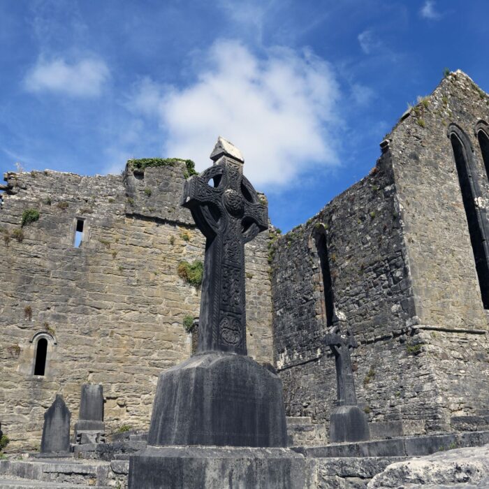 La Cong Abbey et sa croix celtique - © Swimwitdafishes - Getty Images