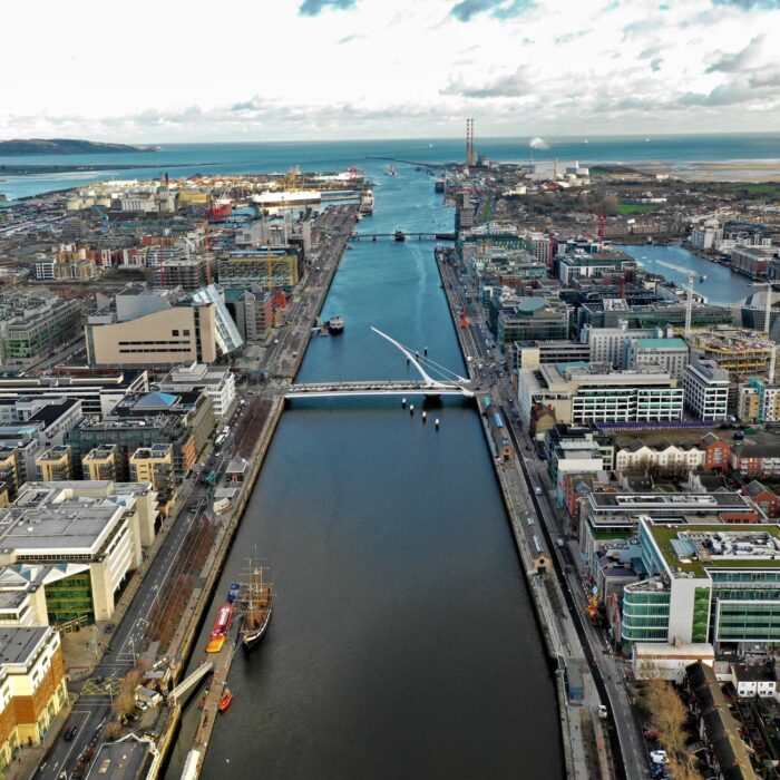Vue aérienne de Dublin et de la Liffey - © F4-Bilder.de